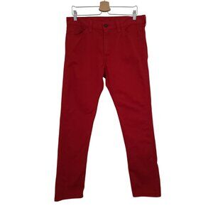 Levi's 508 Red Regular Taper Black Patch Jeans Men's Sz W32 L30